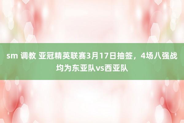 sm 调教 亚冠精英联赛3月17日抽签，4场八强战均为东亚队vs西亚队